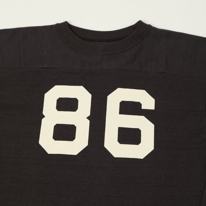 Warehouse & Co 4063 'No. 86' 3/4 Sleeve Football Tee - Black