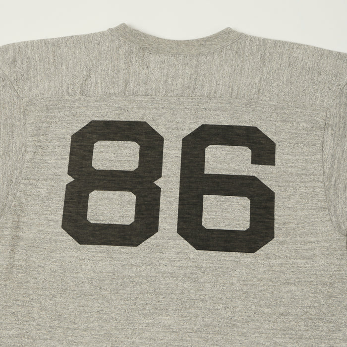 Warehouse & Co 4063 'No. 86' 3/4 Sleeve Football Tee - Heather Grey