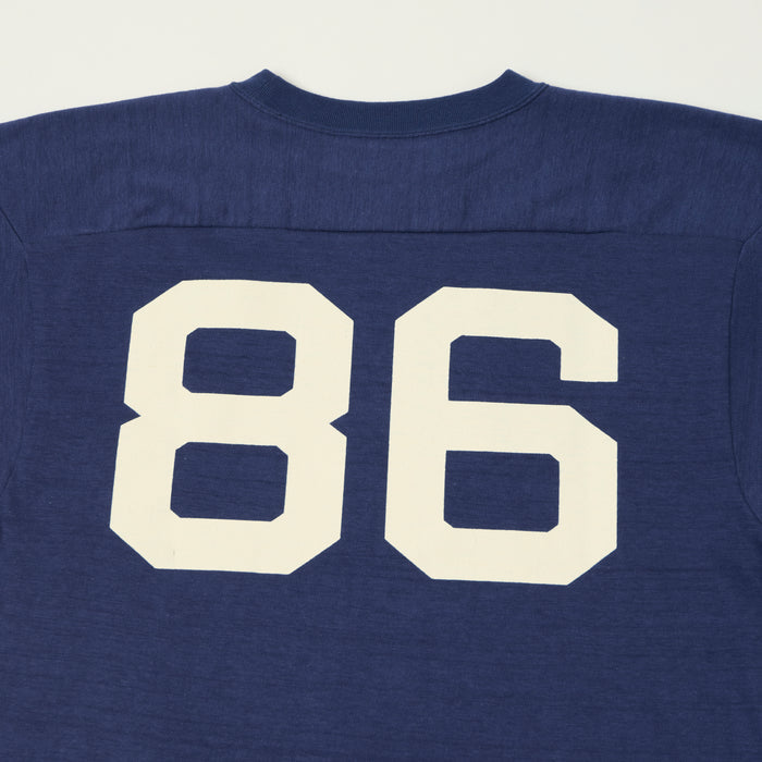 Warehouse & Co 4063 'No. 86' 3/4 Sleeve Football Tee - Navy
