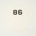 Warehouse & Co 4063 'No. 86' 3/4 Sleeve Football Tee - Off White