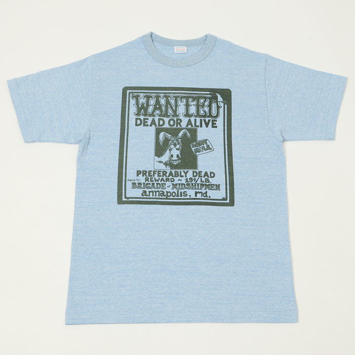 Warehouse & Co 4096 'Wanted' T-Shirt - Heather Navy