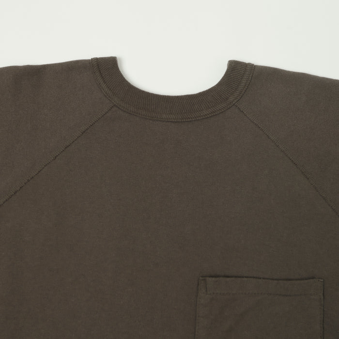 Warehouse & Co 4105 Short Sleeve Pocket Sweatshirt - Charcoal