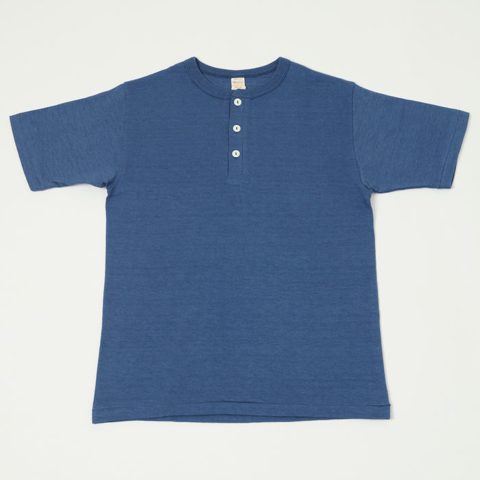 Warehouse & Co 4601 Henley T-Shirt - Faded Blue