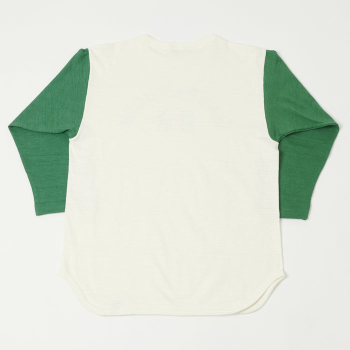 Warehouse & Co 4800 'Camp Baumann' Baseball T-Shirt - Cream/Green