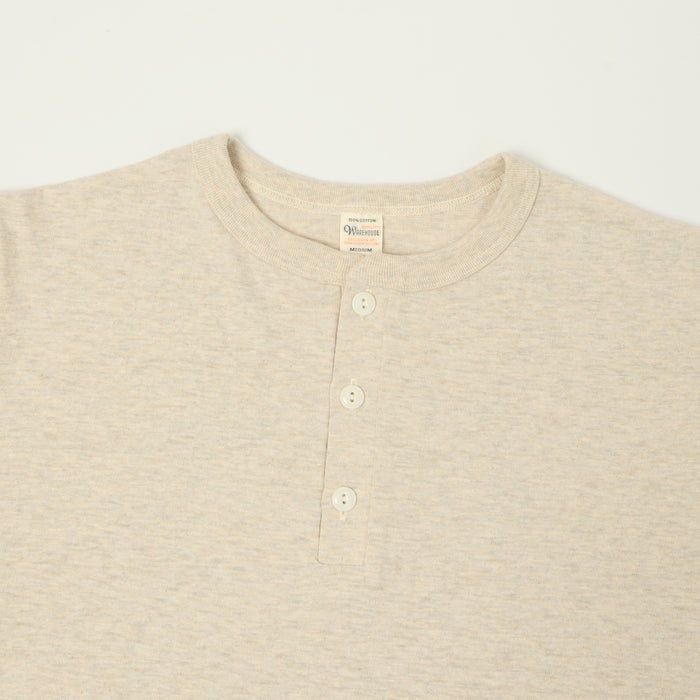 Warehouse & Co 5907 Long Sleeve Henley - Oatmeal
