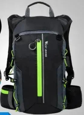 Mandotos water-resistant CycleGear backpack with multiple compartments and adjustable straps, ideal for cycling and outdoor use.