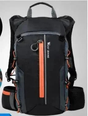 Mandotos water-resistant cycle gear backpack with multiple compartments and adjustable straps for cycling adventures.