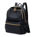 Black waterproof Oxford backpack for women by Ancient Energy, featuring a stylish school bag design with multiple compartments.
