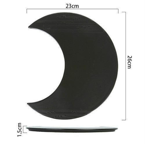 Western black slate dish sushi square solid plate