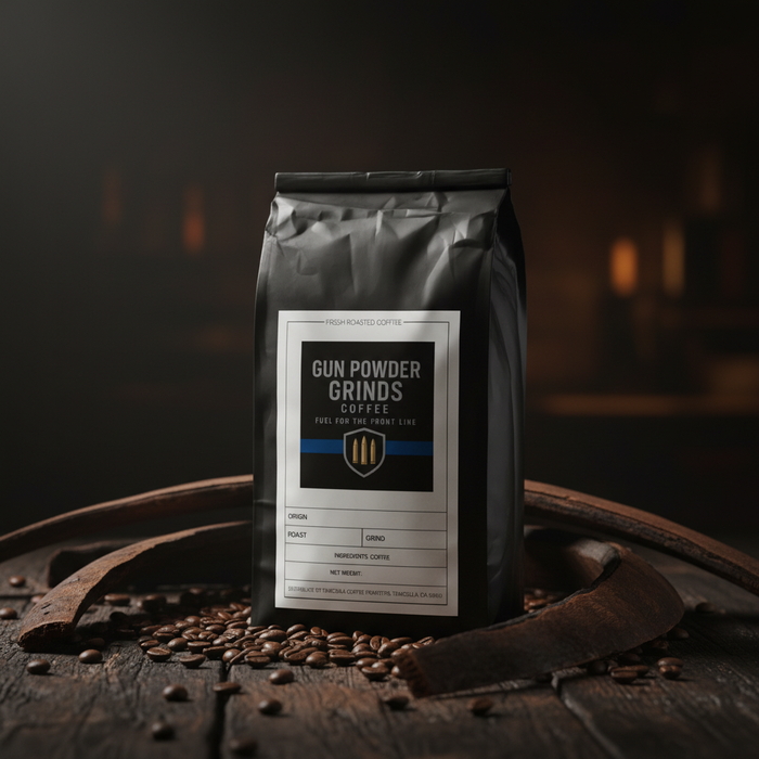 Gun Powder Grinds Whiskey Barrel Aged with barrel staves