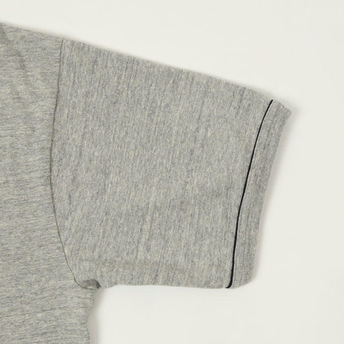 Whitesville 'Brooklyn' Baseball Henley T-Shirt - Heather Grey