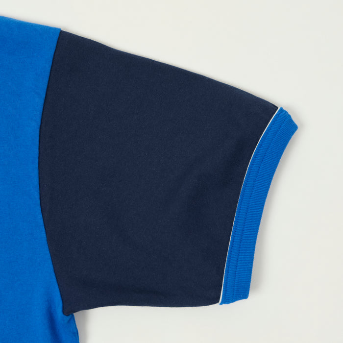 Whitesville 'Los Angeles' Baseball Henley T-Shirt - Royal Blue