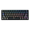 Mandotos wireless Bluetooth mechanical keyboard with dual-mode charging, featuring compact design and backlit keys.