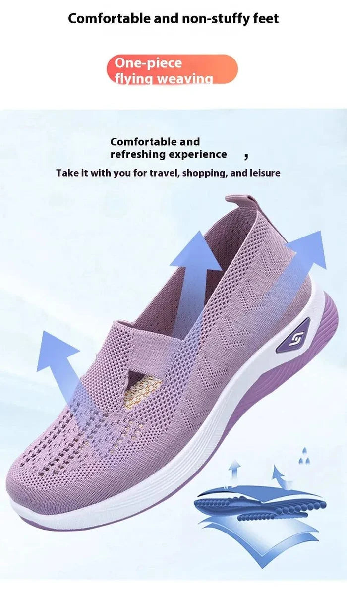 Women's airy mesh sneakers by MANDOTOS with breathable design and lightweight construction, ideal for casual and athletic wear.