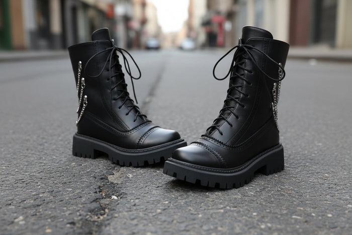 Women’s Chunky Heel Mid-Calf Dr. Style Boots – Large Size Fall & Winter Boot