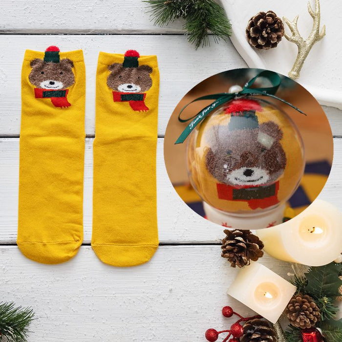Yellow Bottom Christmas Bear / Naked Pack Without Alic Ball