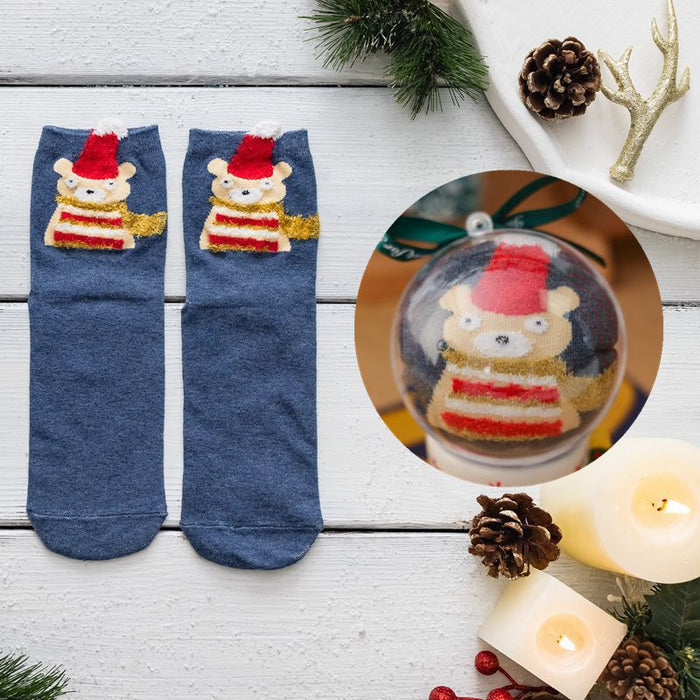 Women's Cotton Cartoon Tube Socks