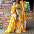 Women's Fashion Wide-leg Pants Three-piece Suit