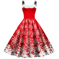 Women's Snowflake Digital Printing Slip Dress