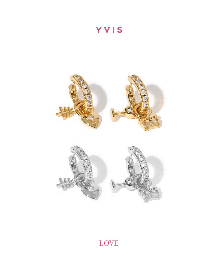 YVIS Bird Eye View Hoop Brass Earring - YVIS X BIRD EYE VIEW