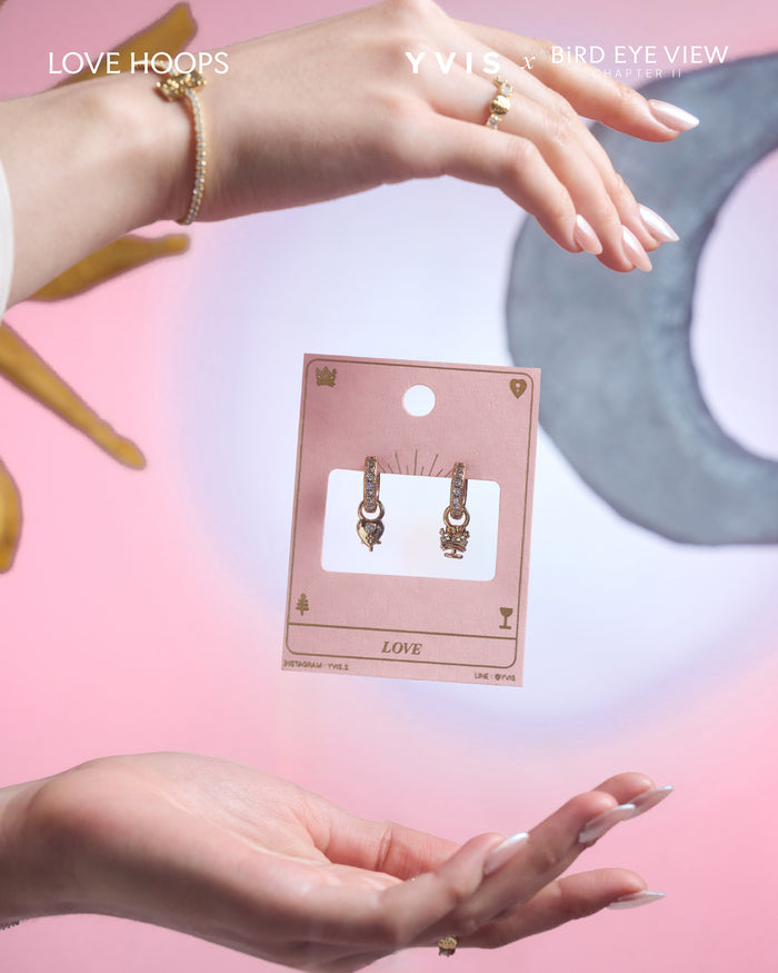 YVIS Bird Eye View Hoop Brass Earring - YVIS X BIRD EYE VIEW