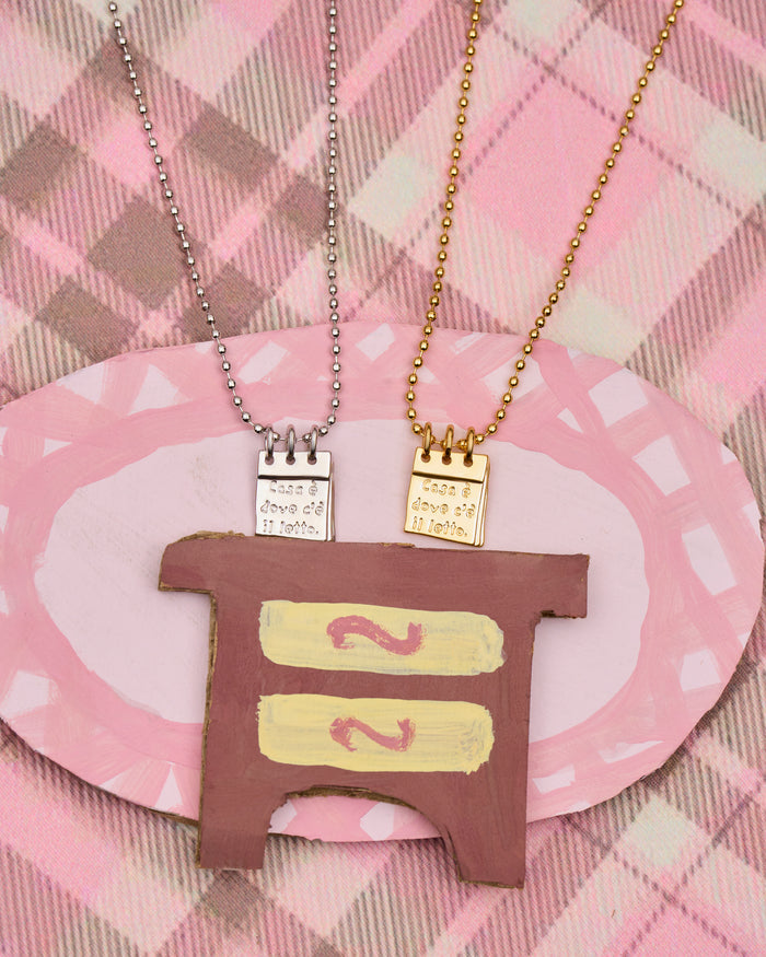 YVIS Calendar Brass Necklace - Casa Collection