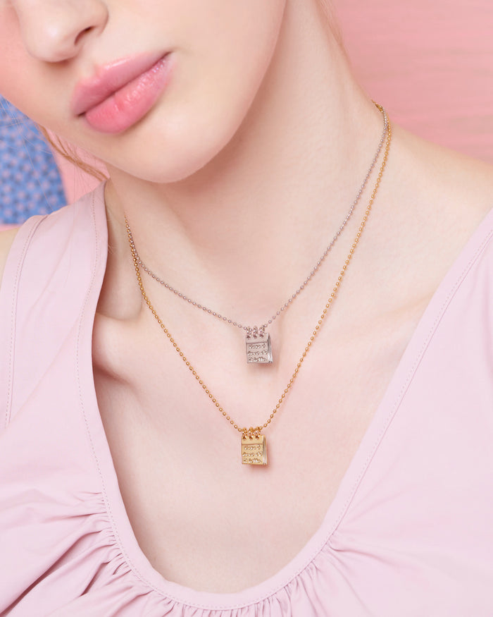 YVIS Calendar Brass Necklace - Casa Collection