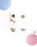 YVIS Canvas Stud Set Brass Earring - Palette Collection