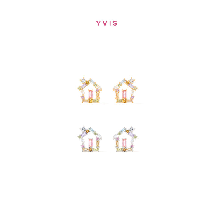 YVIS Casa Brass Stud Earrings - Casa Collection
