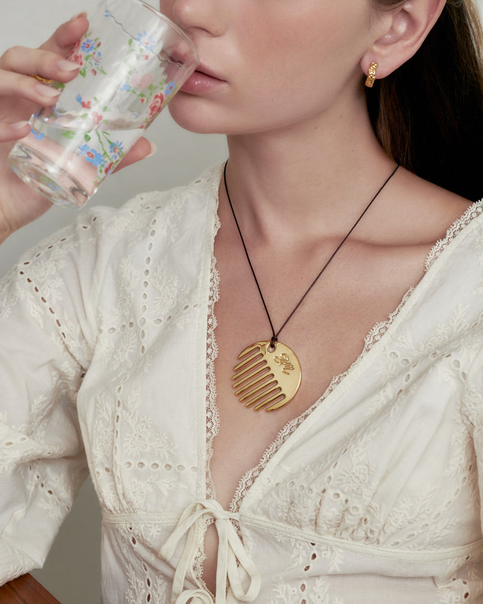 YVIS Crease Brass Hoop Earrings - FUNDAMENTAL Mitr X YVIS