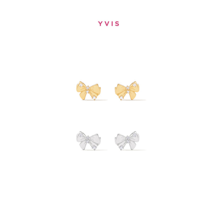 YVIS Double Tie Brass Stud Earrings - Casa Collection