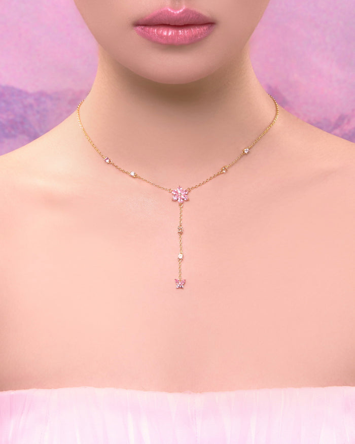 YVIS Glitz Brass Necklace - Posy Collection