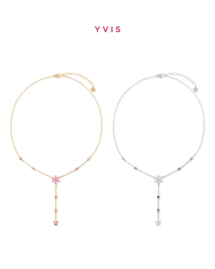 YVIS Glitz Brass Necklace - Posy Collection