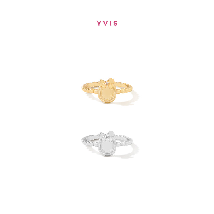 YVIS Heirloom Brass Ring - Casa Collection (สลักได้ 1 ตัวอักษร โน๊ตแจ้งหมายเหตุได้เลย)