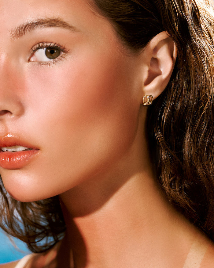 YVIS Icing Pretzel Stainless Stud Earrings - Waterproof Collection