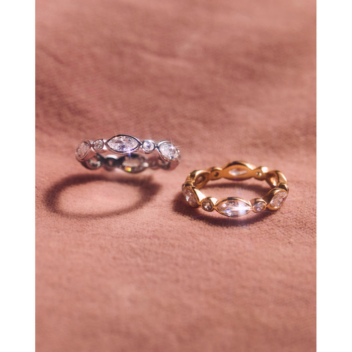 YVIS Interlock Bezel Stainless Steel Ring - YVIS X FABRIQUE