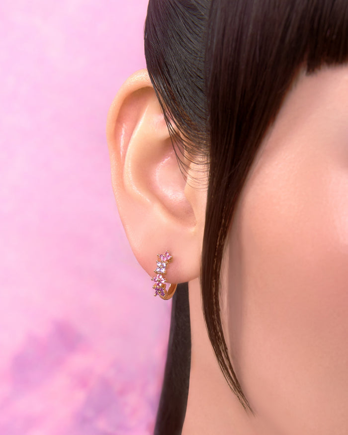 YVIS Iris Brass Hoop Earrings - Posy Collection