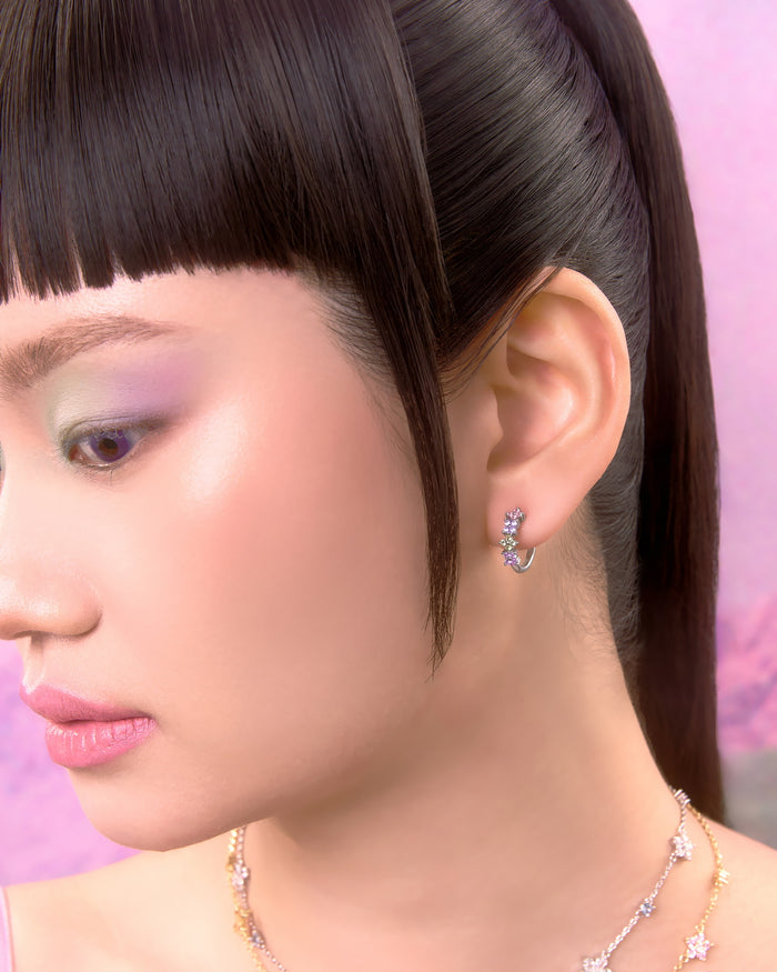 YVIS Iris Brass Hoop Earrings - Posy Collection