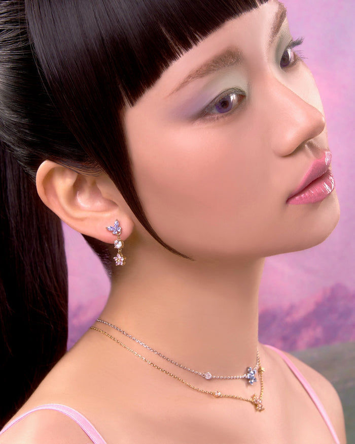 YVIS Jewel Winx Brass Drop Earrings - Posy Collection