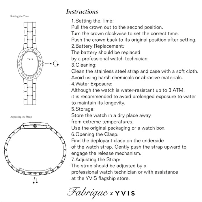 YVIS Lady Prim Luminious Timepiece (Stainless Steel) - YVIS X FABRIQUE