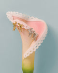 YVIS Love Bond Brass Stud Earrings - Swanlake Collection