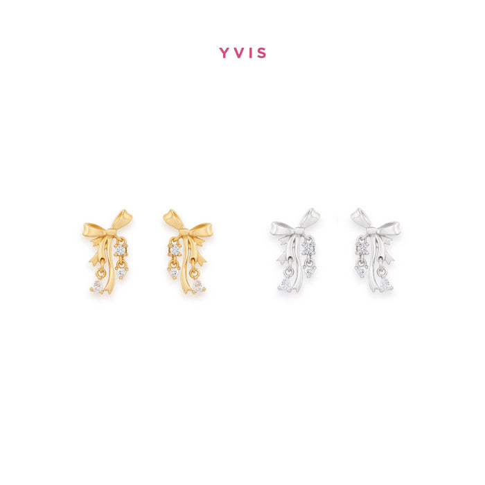 YVIS Love Bond Brass Stud Earrings - Swanlake Collection