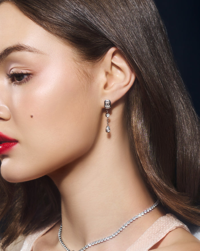 YVIS Mixed Cut Dangle Stainless Steel Earrings - YVIS X FABRIQUE