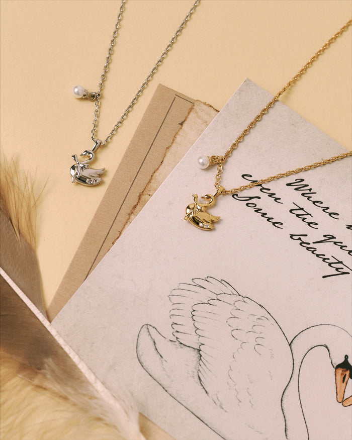 YVIS Odette Brass Necklace - Swanlake Collection