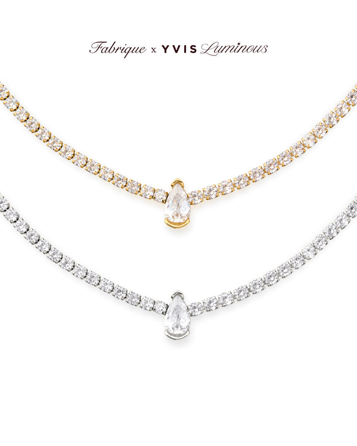 YVIS Pear Tennis Stainless Steel Necklace - YVIS X FABRIQUE