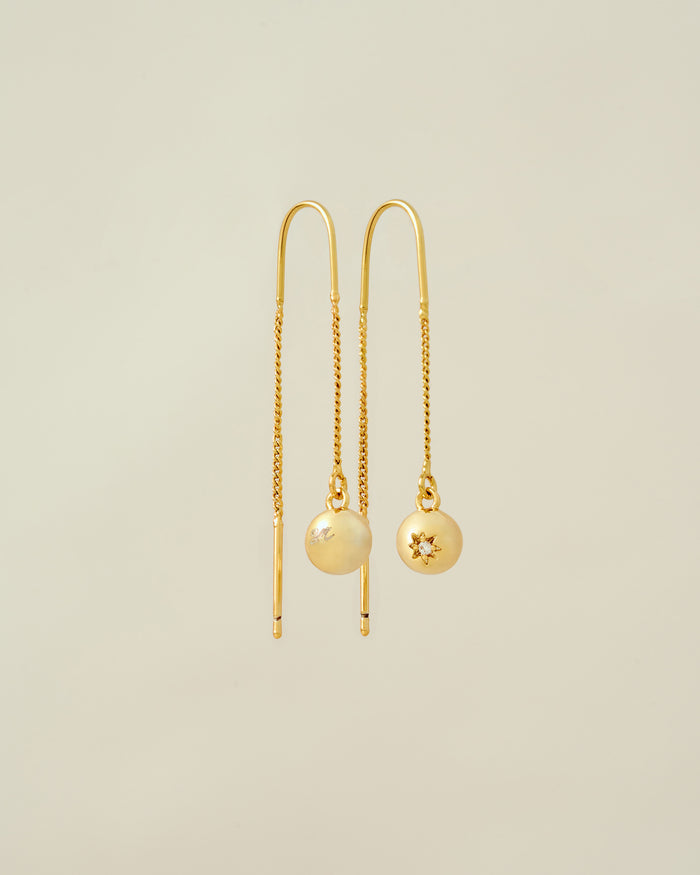 YVIS Pitcher Brass Threader Earrings - FUNDAMENTAL Mitr X YVIS
