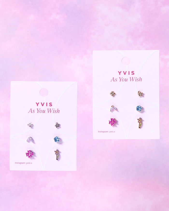 YVIS Sprouts Brass Earrings Set - Posy Collection