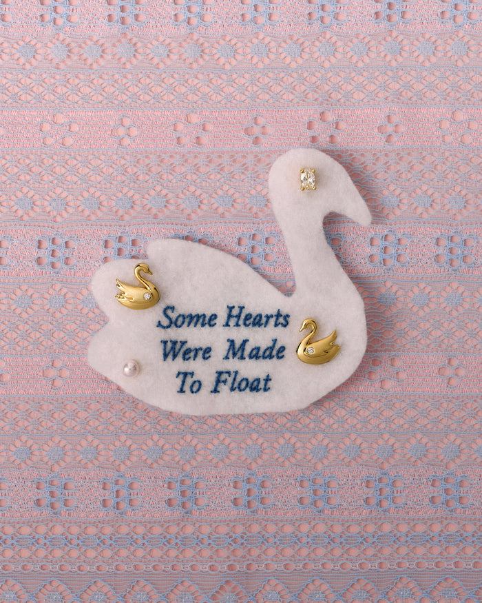 YVIS Swanlake Brass Stud Earrings Set - Swanlake Collection