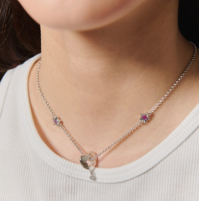 YVIS Swing Heart Brass Necklace - YVIS x HAPPY SUNDAY