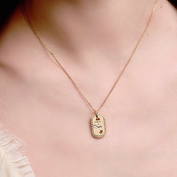 YVIS Tag Brass Necklace - YVIS Shades X Paloy H.